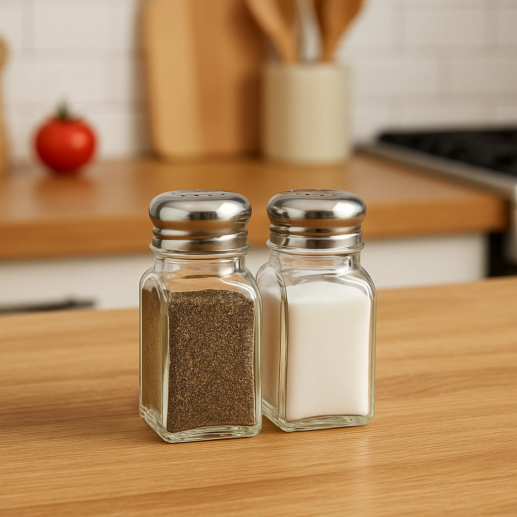 Glass Salt and Pepper Shaker Set