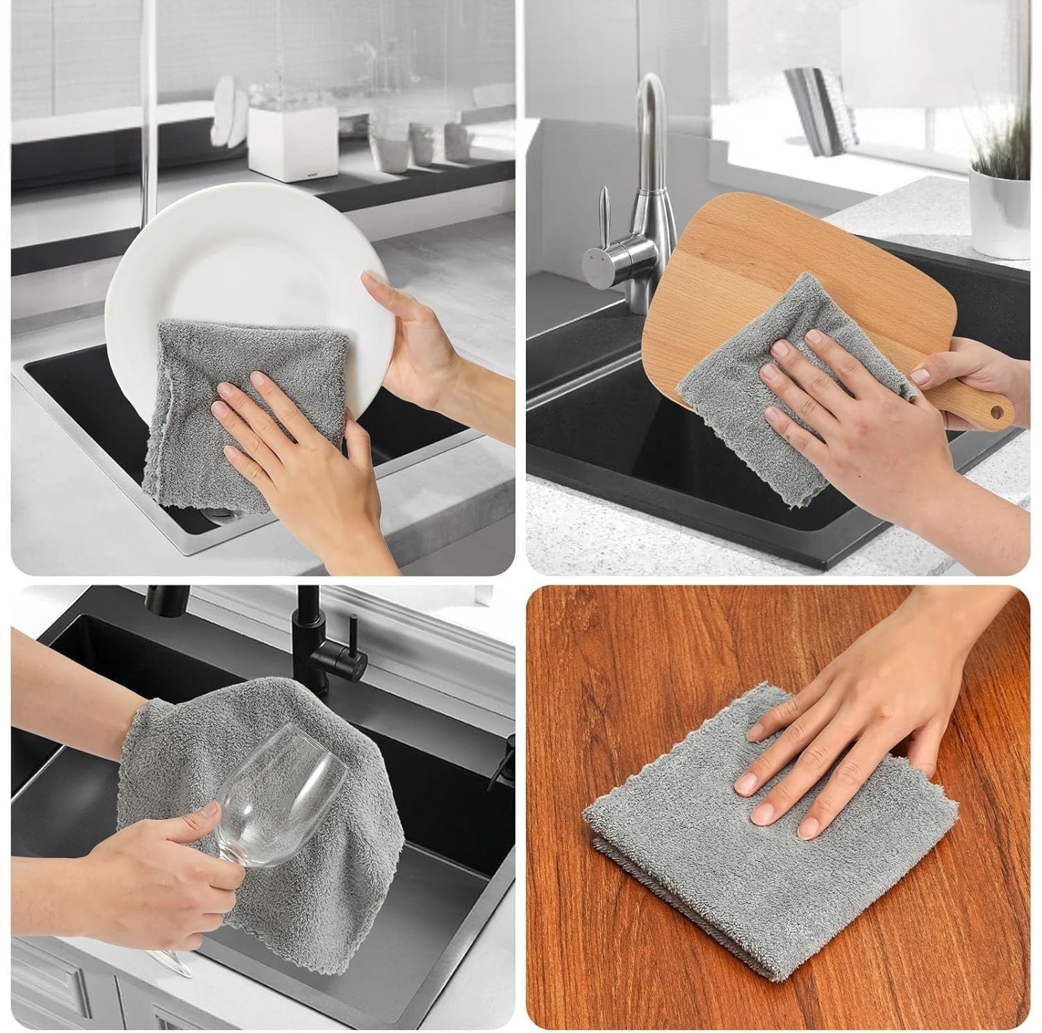 The Everyday Soft-Weave Cleaning Cloth Set — 12-Pack Microfiber Towels for Daily Care