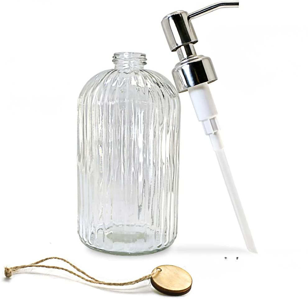 The Clear Stream Soap Dispenser – Refillable Glass Hand Soap Pump