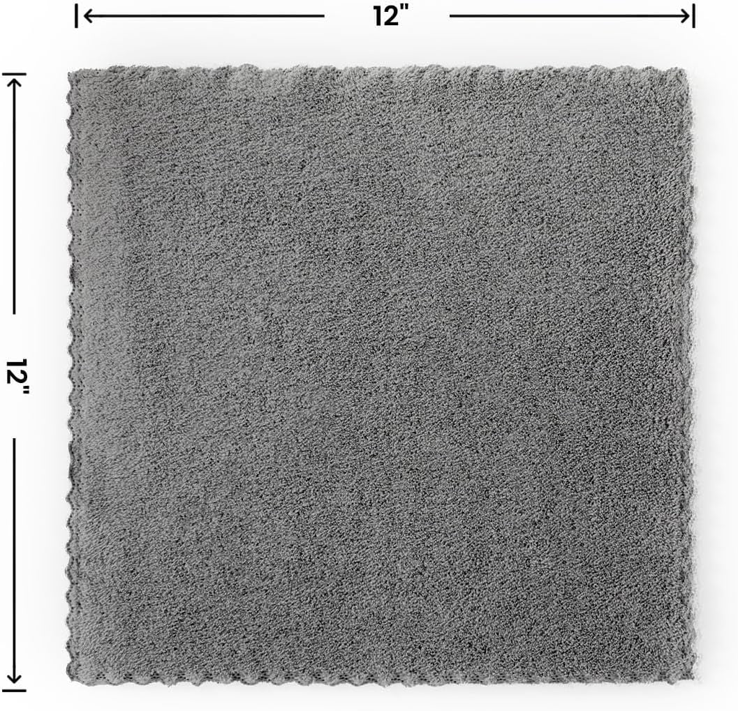 12 Pack Ultra Soft Absorbent Quick Drying Microfiber Cleaning Rag