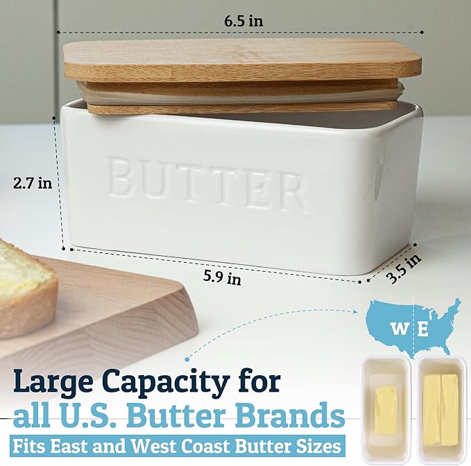 The Countryside Butter Keeper — Ceramic Lid-Top Butter Dish for Everyday Ease