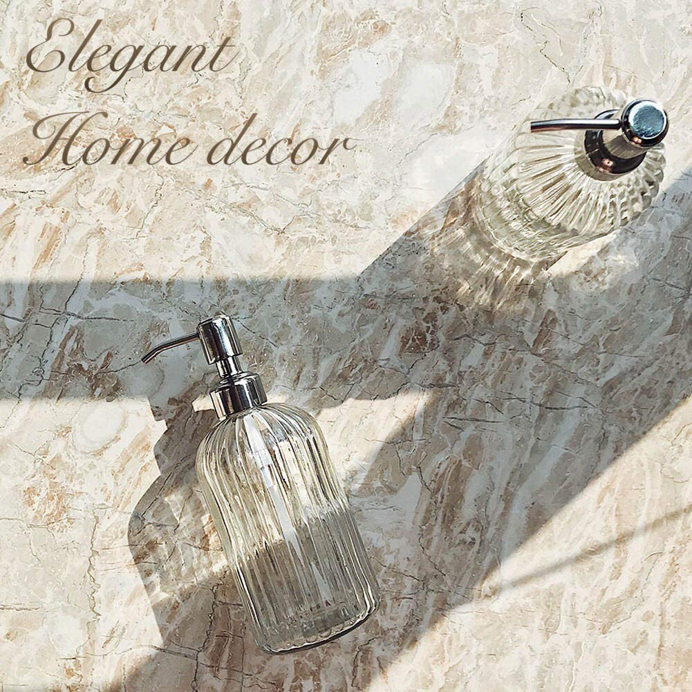 The Clear Stream Soap Dispenser – Refillable Glass Hand Soap Pump