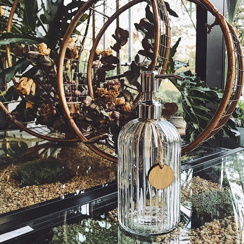 The Clear Stream Soap Dispenser – Refillable Glass Hand Soap Pump